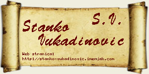 Stanko Vukadinović vizit kartica